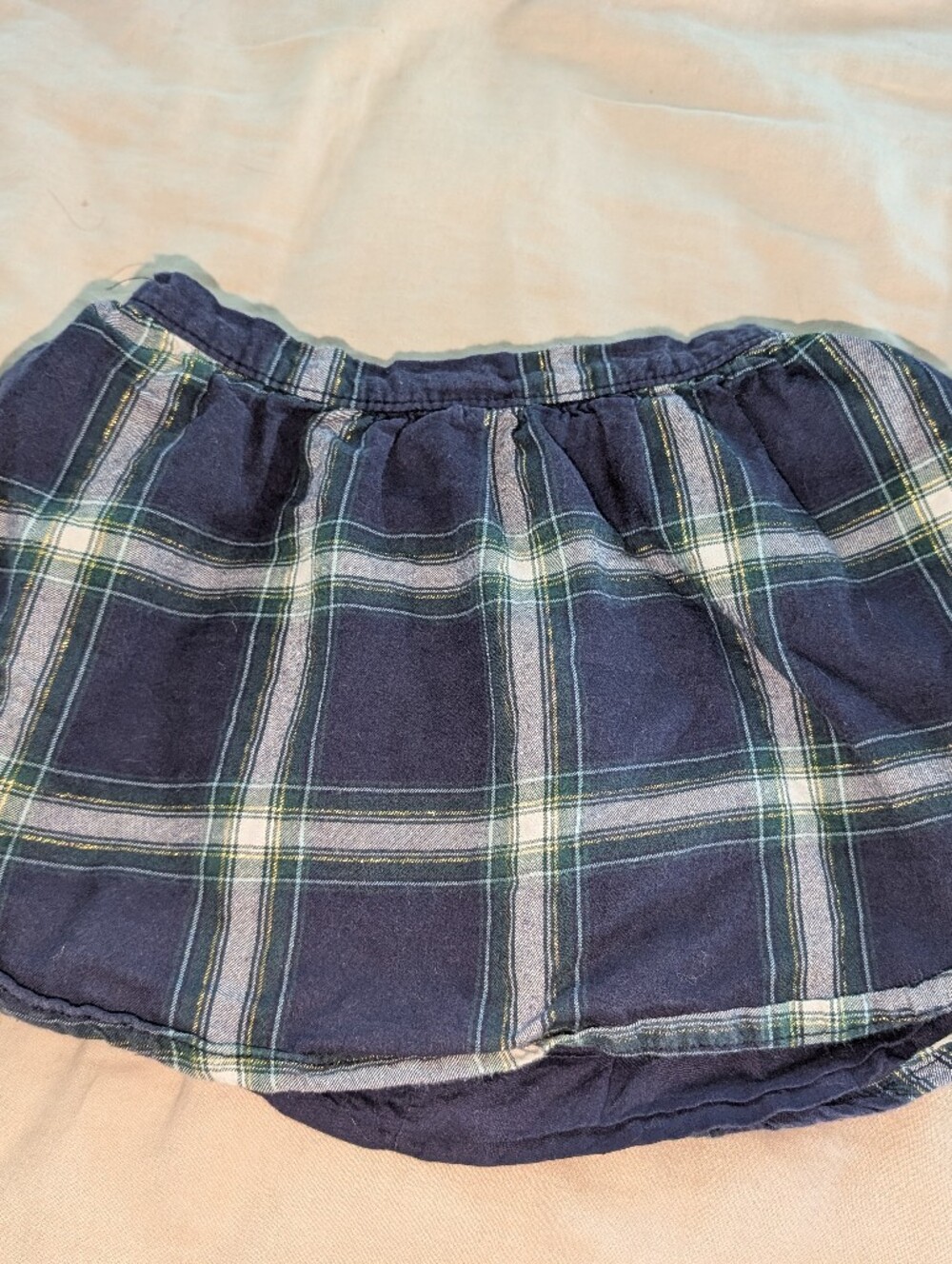 Gymboree Navy Plaid Mini Skirt - Casual Flannel Look - Girls Size 6